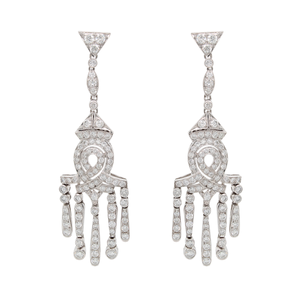 "Chandelier" Vintage Diamond Earrings Lilliane's Jewelry