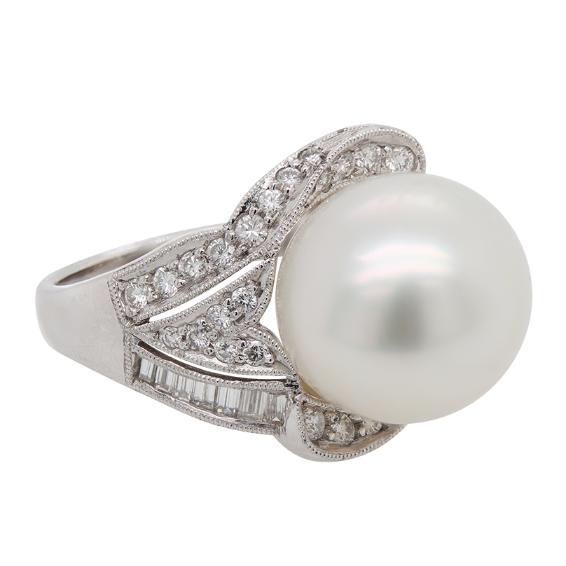 Vintage handmade Art Deco Platinum , Diamond and Pearl Ring | eBay