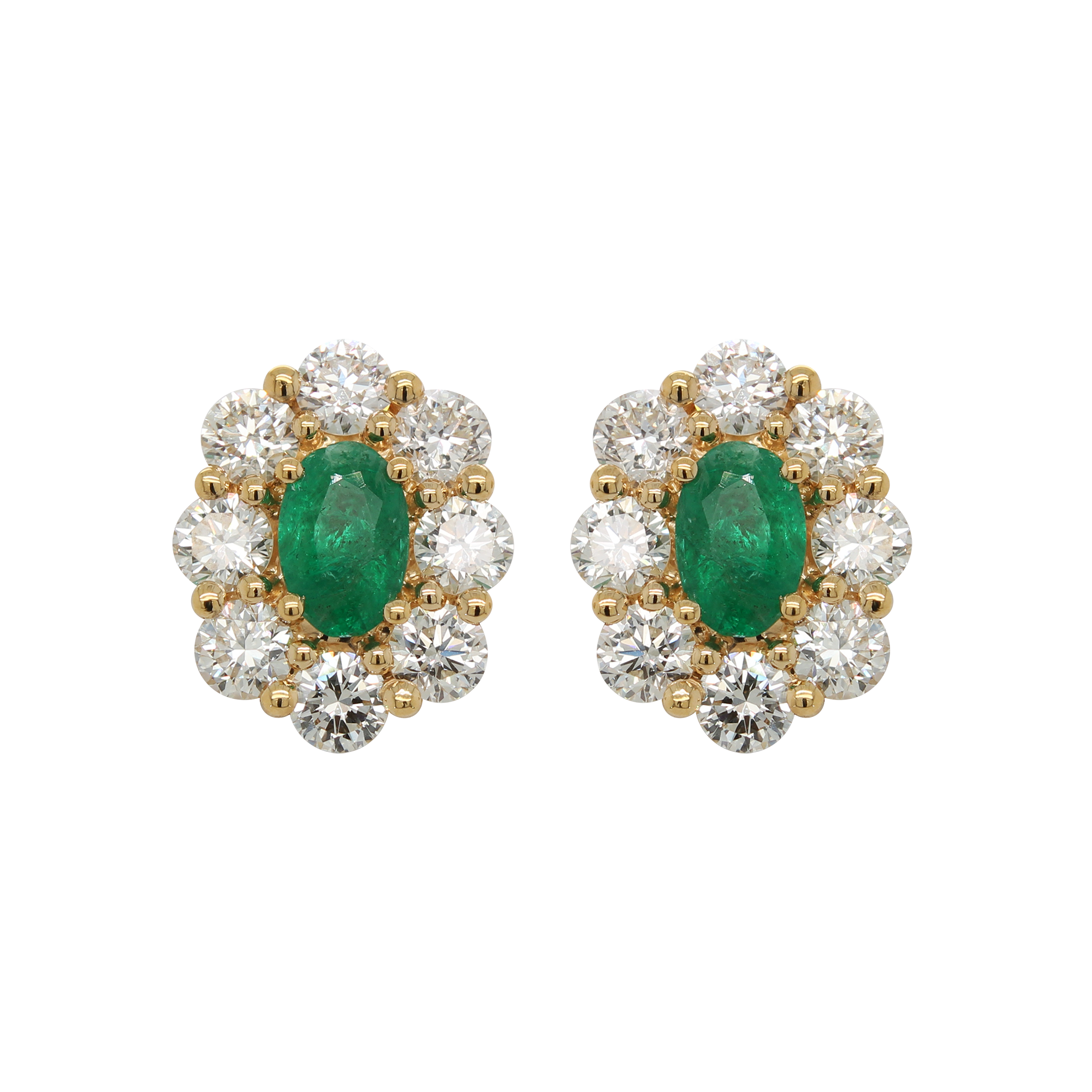 Halo Harmony Estate Emerald Stud Earrings Lilliane s Jewelry halo-harmony-estate-emerald-stud-earrings-lilliane-s-jewelry