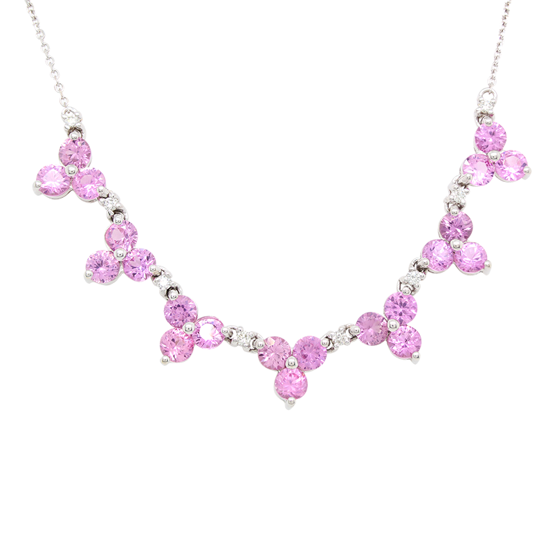 "Posh Pink" Sapphire Necklace Lilliane's Jewelry