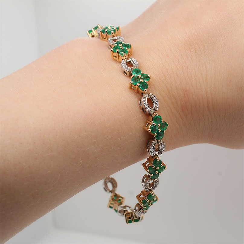 Dalia Emerald Green Clover Bracelet