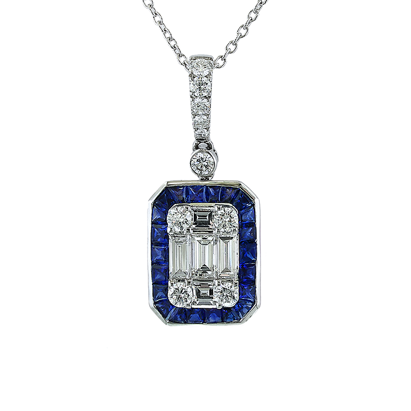 EFFY Sapphire and Diamond Pendant - Lilliane's Jewelry