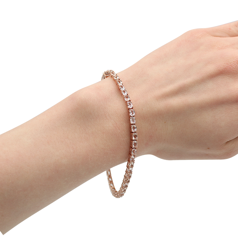 Pink Morganite Crystal Bracelet, Beaded Gemstone Bracelet, For  Healing,Meditation, Bracelet Type: Beaded,Stretchable at Rs 185/piece in  Pune