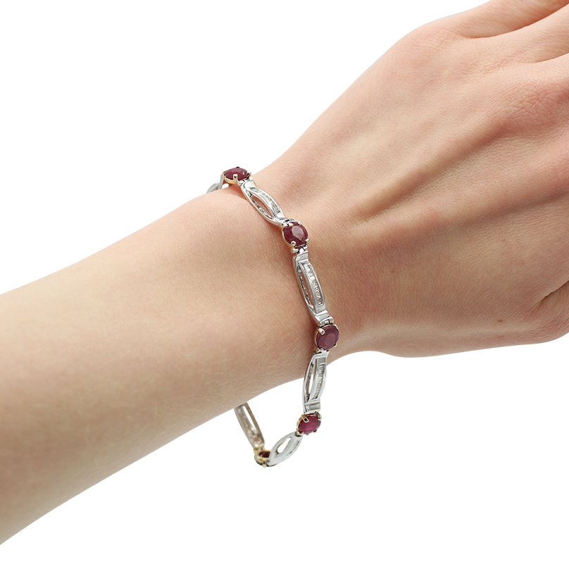 75 OFF "Crimson" Vintage Ruby Bracelet Lilliane's Jewelry