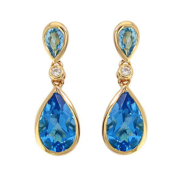 EFFY Blue Topaz Earrings Lilliane's Jewelry